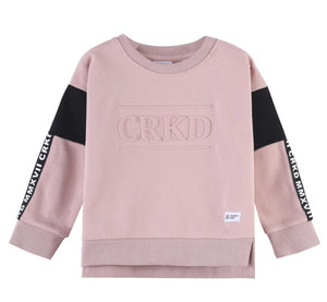 Ash Embossed Jumper- PINK